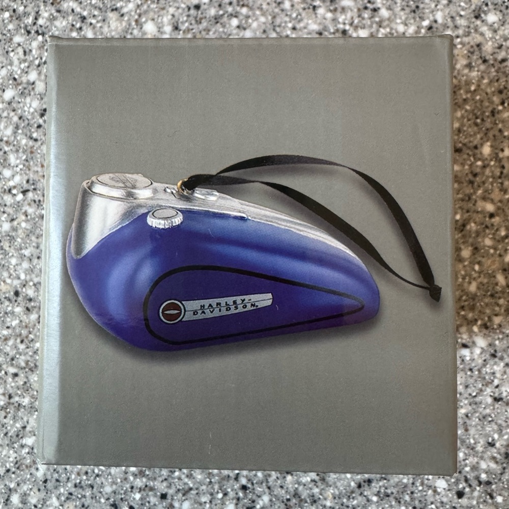 NWOT Harley-Davidson Blue Gas Tank Ornament